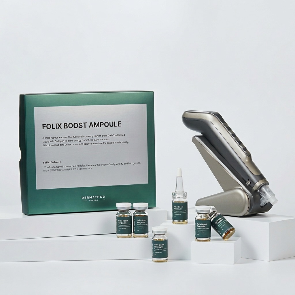 Dermathod Derma Folix Boost Ampoule & Derma Level Pen Microneedling Dermathod Derma Folix Boost Ampoule mit Derma Level Pen Microneedling Gerät zur Kopfhautbehandlung und Förderung des Haarwachstums